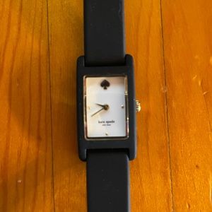 Kate Spade Black Duffy Watch with Black Silicone Band